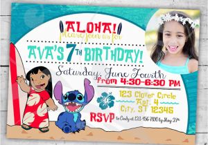Lilo and Stitch Birthday Party Invitations Lilo Stitch Birthday Party Invitation Custom