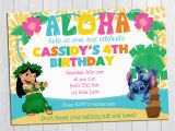 Lilo and Stitch Birthday Party Invitations Luau Invitation Lilo and Stitch Luau Invitation Lilo and