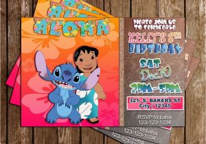 Lilo and Stitch Birthday Party Invitations Novel Concept Designs Lilo and Stitch Birthday Party