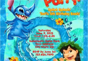 Lilo and Stitch Birthday Party Invitations Printable Lilo and Stitch Invitation Stitch Pool Party Lilo