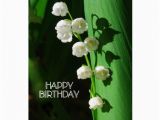 Lily Of the Valley Birthday Flowers Happy Birthday Lily Of the Valley Card Zazzle