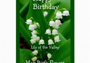Lily Of the Valley Birthday Flowers Happy Birthday Lily Of the Valley May Birth Flower Card