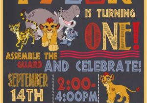Lion Guard 1st Birthday Invitations Lion Guard Birthday Invitation Digital File