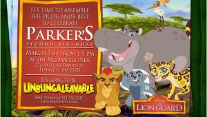 Lion Guard 1st Birthday Invitations Lion Guard Birthday Invitation Digital File