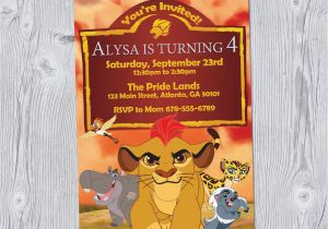 Lion Guard 1st Birthday Invitations Lion Guard Invitation 5×7 Lion Guard Birthday Invitation