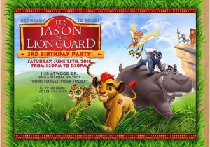 Lion Guard 1st Birthday Invitations Lion Guard Invitation Kion Lion Guard Birthday Invitation