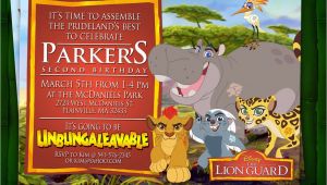 Lion Guard Birthday Party Invitations Lion Guard Birthday Invitation Digital File