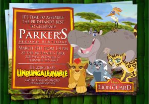 Lion Guard Birthday Party Invitations Lion Guard Birthday Invitation Digital File