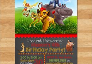 Lion Guard Birthday Party Invitations the Lion Guard Invitation Chalkboard Lion Guard Invite