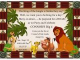 Lion King 1st Birthday Invitations Invite Lion King Jungle theme Pinterest