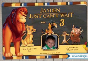 Lion King 1st Birthday Invitations Lion King Birthday Invitation Printable Digital File