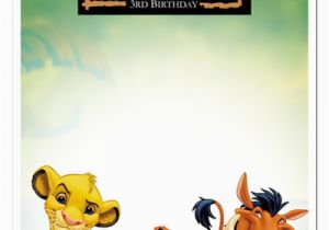 Lion King 1st Birthday Invitations Lion King Birthday Invitation Template Images Ebookzdb Com