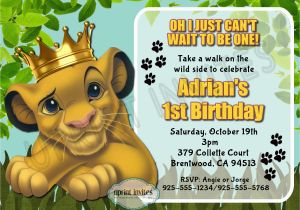 Lion King 1st Birthday Invitations Lion King Birthday Invitations Invitation Librarry