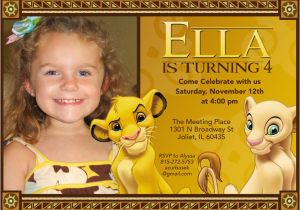 Lion King 1st Birthday Invitations Personalized Photo Lion King Birthday Invitations Ebay