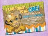 Lion King 1st Birthday Invitations Simba Lion King Birthday Invitation