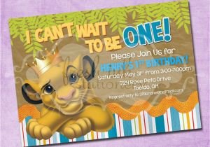 Lion King 1st Birthday Invitations Simba Lion King Birthday Invitation