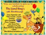 Lion King Birthday Party Invitations Lion King Birthday Party Invitations Cimvitation