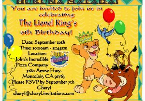 Lion King Birthday Party Invitations Lion King Birthday Party Invitations Cimvitation