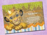 Lion King Invitations Birthdays Simba Lion King Birthday Invitation by Freshinkstationery
