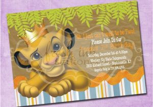 Lion King Invitations Birthdays Simba Lion King Birthday Invitation by Freshinkstationery