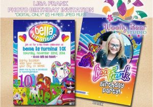 Lisa Frank Birthday Invitations Available by Email Only Contact Me at Jessica