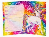 Lisa Frank Birthday Invitations Rainbow Majesty by Lisa Frank Invitations 8ct Arts