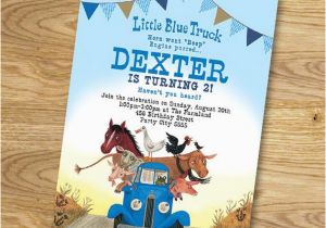 Little Blue Truck Birthday Invitations Little Blue Truck Birthday Party Invitation Digital File