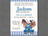 Little Blue Truck Birthday Invitations Little Blue Truck Birthday Party Invitationprintable