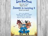 Little Blue Truck Birthday Invitations Little Blue Truck Invitation Option with Photo Little Blue