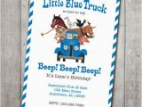 Little Blue Truck Birthday Invitations Little Blue Truck Invite Digital File