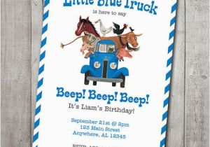 Little Blue Truck Birthday Invitations Little Blue Truck Invite Digital File