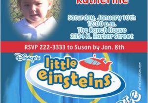 Little Einstein Birthday Invitations Little Einsteins Birthday Invitations