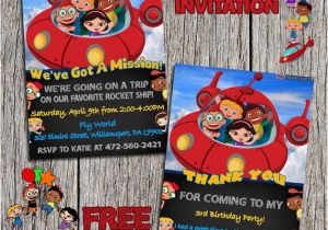 Little Einstein Birthday Invitations Little Einsteins Birthday Party Invitation by