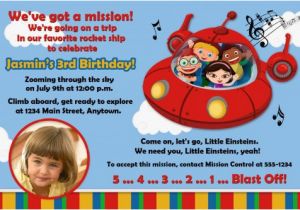 Little Einsteins Birthday Invitations Little Einsteins Custom Photo Birthday Invitation
