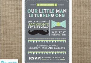 Little Man First Birthday Invitations Little Man Invitation Little Man Printable First