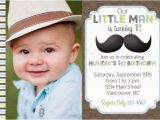 Little Man First Birthday Invitations Little Man Mustache Birthday Invitation Free Thank You