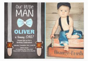 Little Man First Birthday Invitations Our Little Man Birthday Invitation Boy Bow Tie Zazzle Com