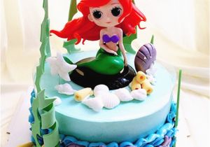 Little Mermaid Birthday Cake Decorations Fancy Mermaid Doll Cake toppers Party Decoration Birthday