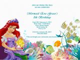 Little Mermaid Birthday Invitation Template Ariel Disney Little Mermaid Free Birthday Invitation