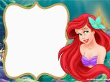 Little Mermaid Birthday Invitation Template Free Printable Ariel Little Mermaid Invitation Template