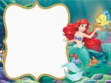 Little Mermaid Birthday Invitation Template Free Printable Ariel Little Mermaid Invitation Template
