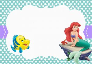 Little Mermaid Birthday Invitation Template Little Mermaid Free Printable Invitation Templates