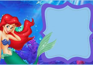 Little Mermaid Birthday Invitation Template Little Mermaid Free Printable Invitation Templates