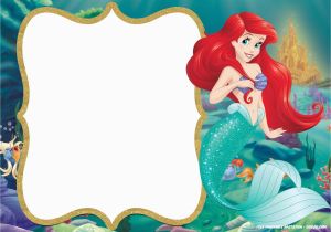 Little Mermaid Birthday Invitation Template Updated Free Printable Ariel the Little Mermaid