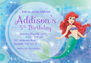 Little Mermaid Birthday Invitations Free Printables 9 Best Images Of Free Mermaid Printable Invitation