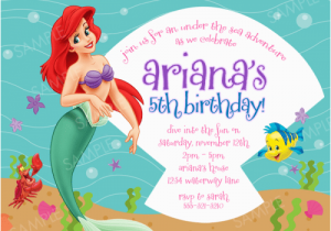 Little Mermaid Birthday Invitations Free Printables Free Little Mermaid Party Invitation