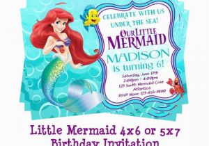 Little Mermaid Birthday Invites Disney Little Mermaid Invitation Mermaid Party Ariel