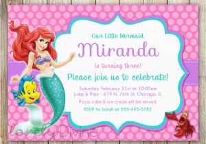 Little Mermaid Birthday Invites Little Mermaid Birthday Invitation Ariel Invitation Ariel