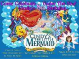 Little Mermaid Birthday Invites Little Mermaid Birthday Invitations Kustom Kreations