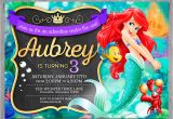 Little Mermaid Birthday Invites Little Mermaid Invitation Disney Ariel Invite Little